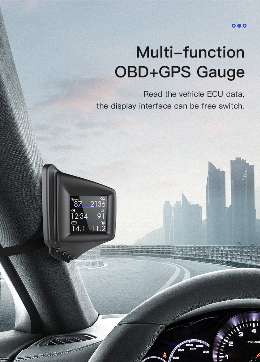 AP-1 Car HUD Display with OBD & GPS