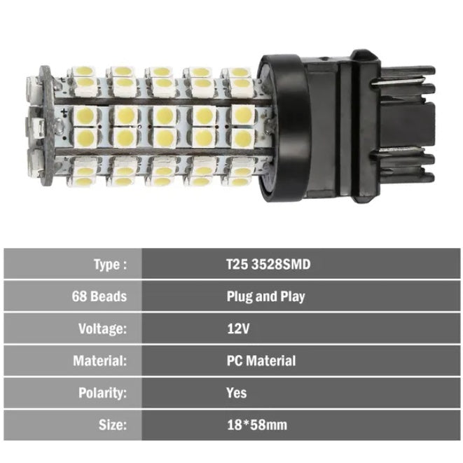 6000K Pure White LED Car Light