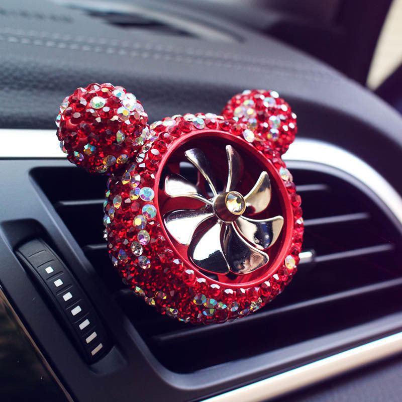 Red Rhinestone Bling Car Accessories for Women