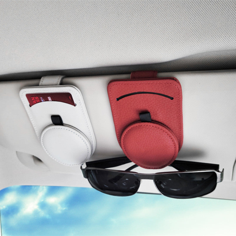 Universal Sun Visor Sunglasses Clip & Card Holder Auto Interior Accessory