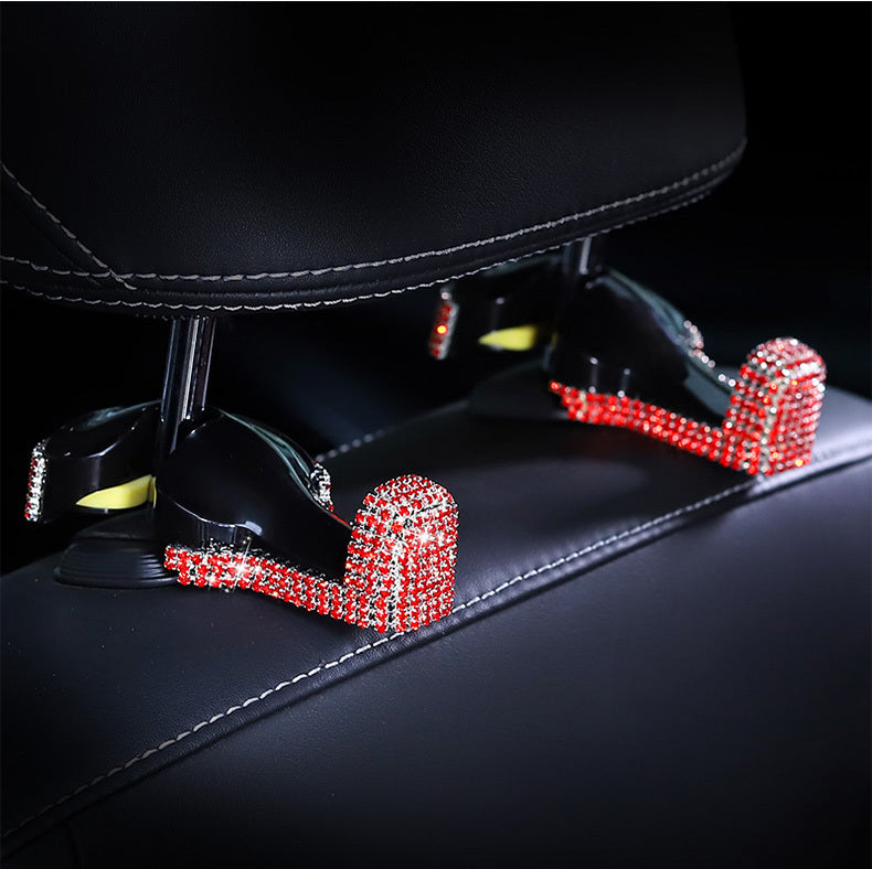 Red Rhinestone Bling Car Accessories for Women