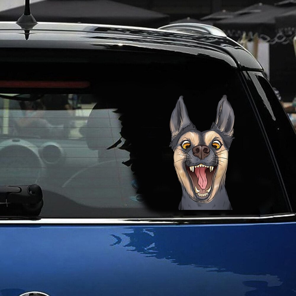 Woof & Wheels – Funny Dog Car Stickers- Removable & Reusable