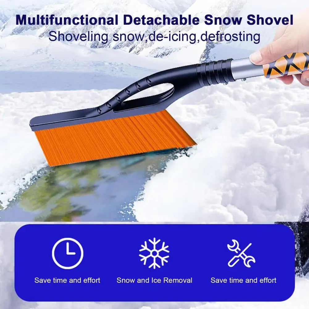 2-in-1 Car Snow Brush & Ice Scraper – Detachable Long Handle