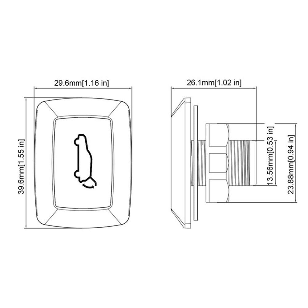 Universal Car Rear Trunk Door Light Switch Tail