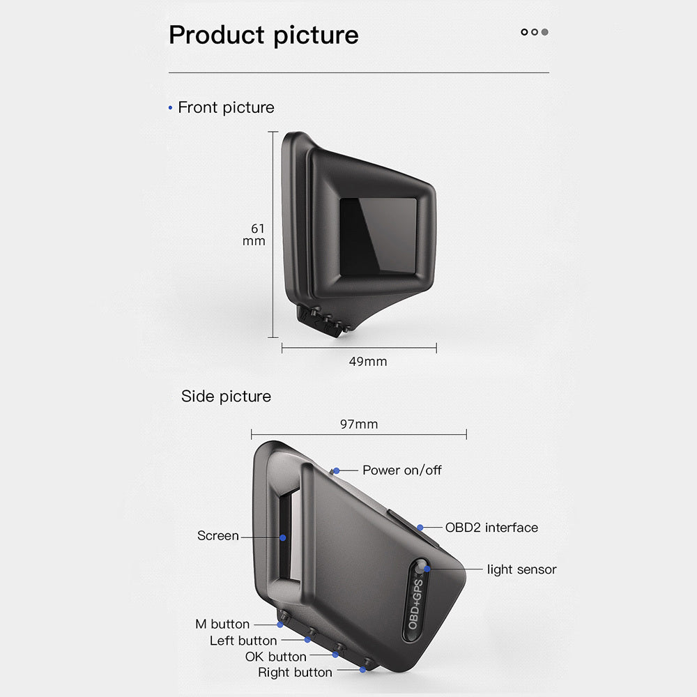 AP-1 Car HUD Display with OBD & GPS