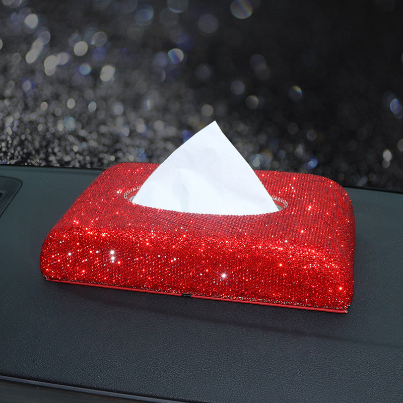 Red Rhinestone Bling Car Accessories for Women