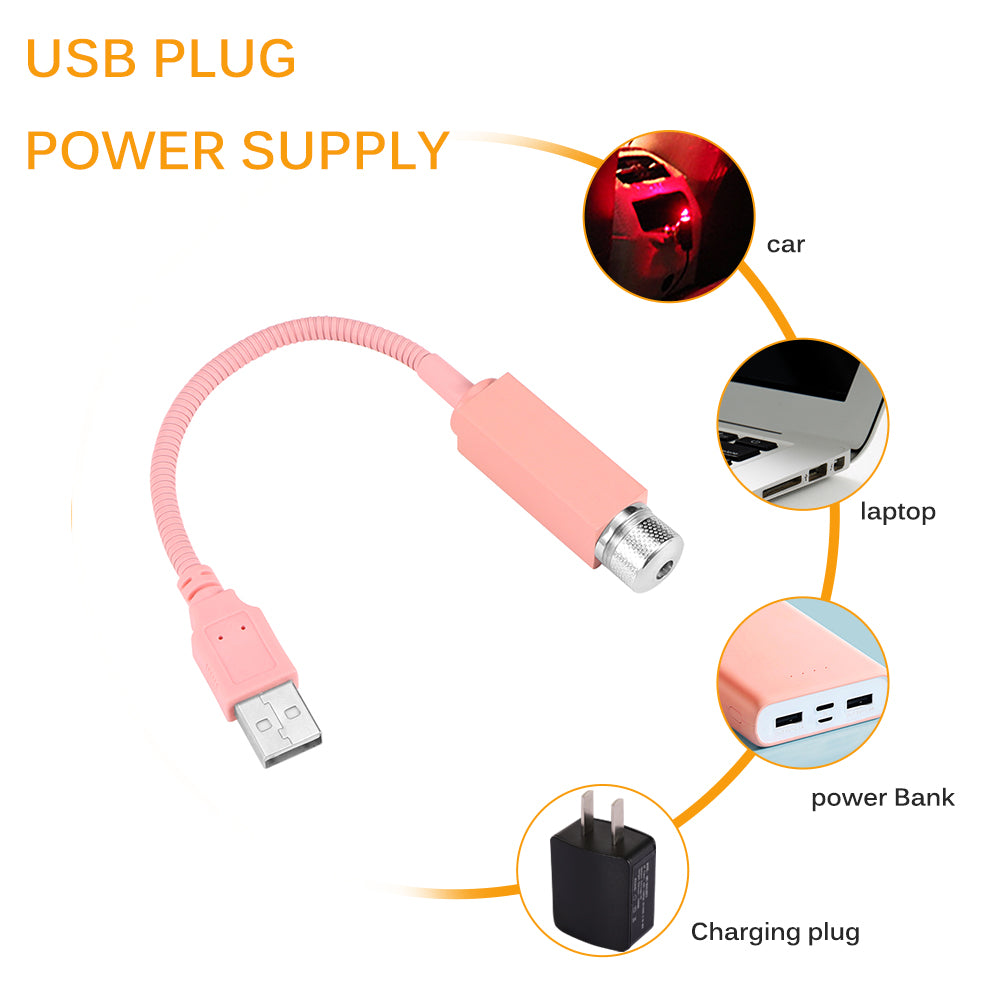 Pink Starry Night Car Projector – Mini LED Roof Light