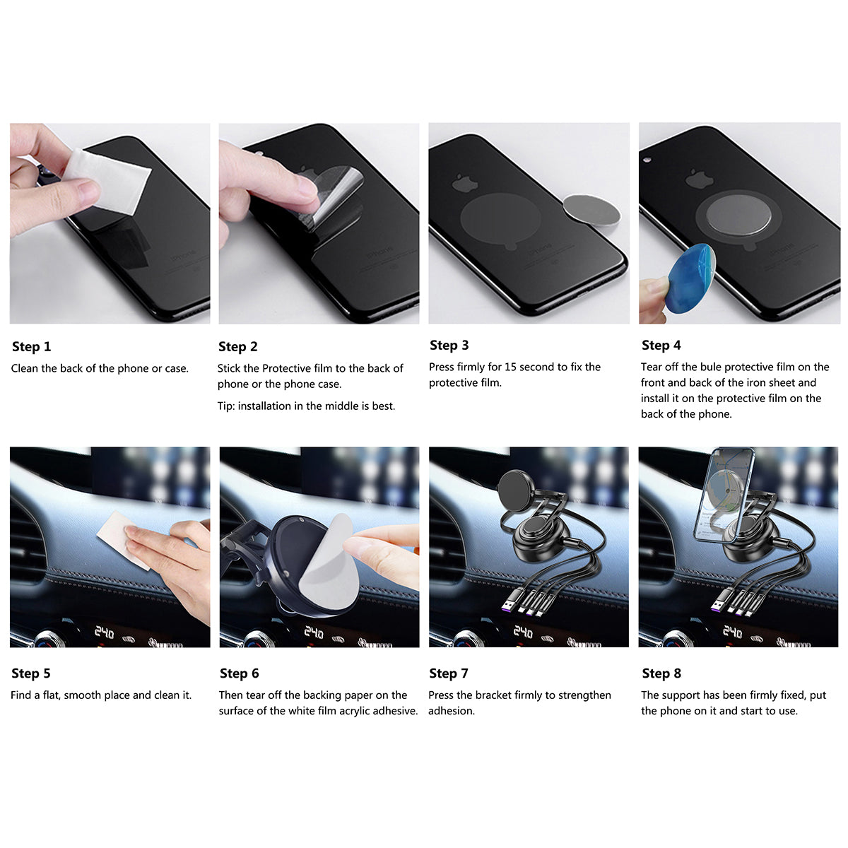 Zunammy SmartDrive 3-in-1 Magnetic Charger with Integrated Cable Mount