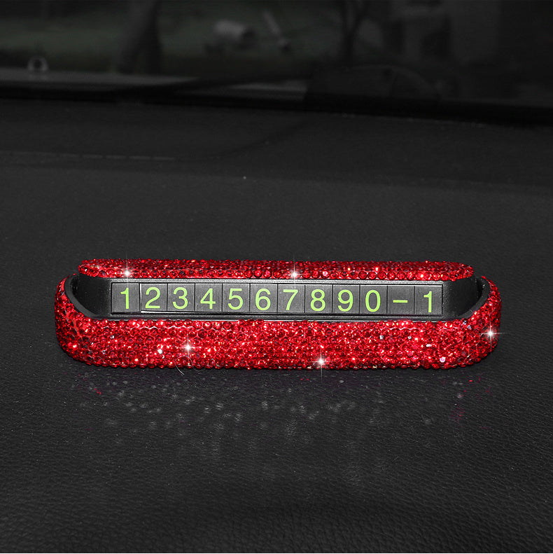 Red Rhinestone Bling Car Accessories for Women
