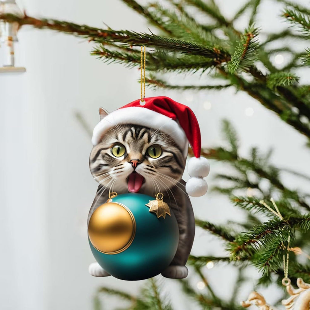 Christmas Kitty Car Pendant