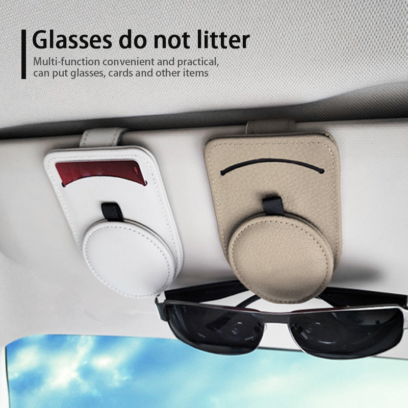 Universal Sun Visor Sunglasses Clip & Card Holder Auto Interior Accessory