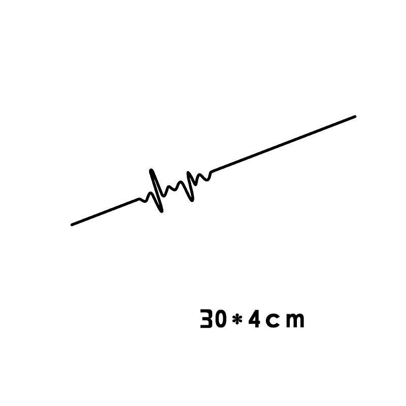 Sound Wave Electrocardiogram Car Sticker