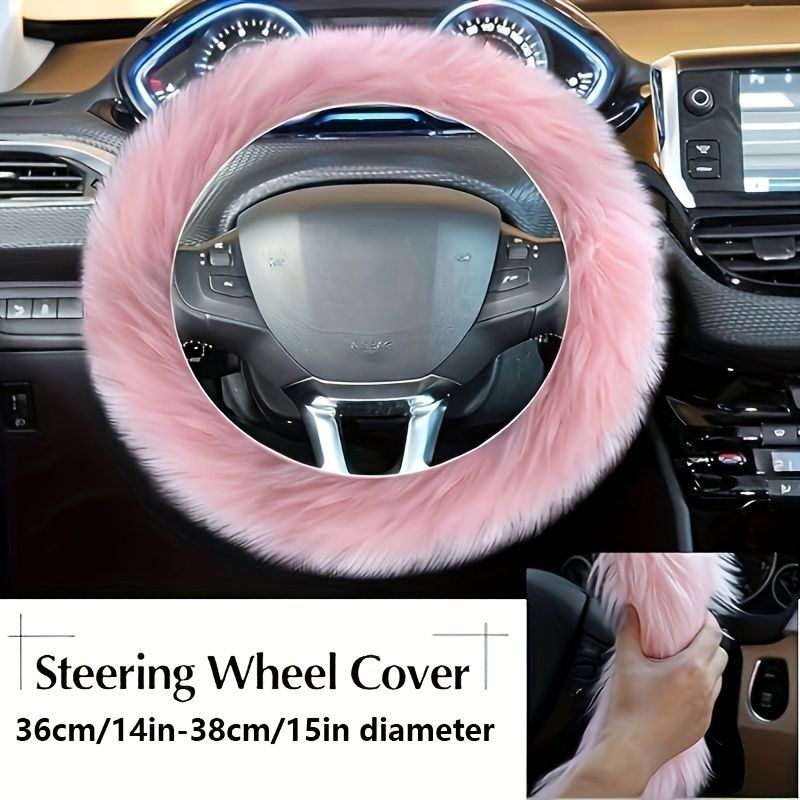 Pillow Talk on Wheels – Fluffy Steering Wheel Cover Set