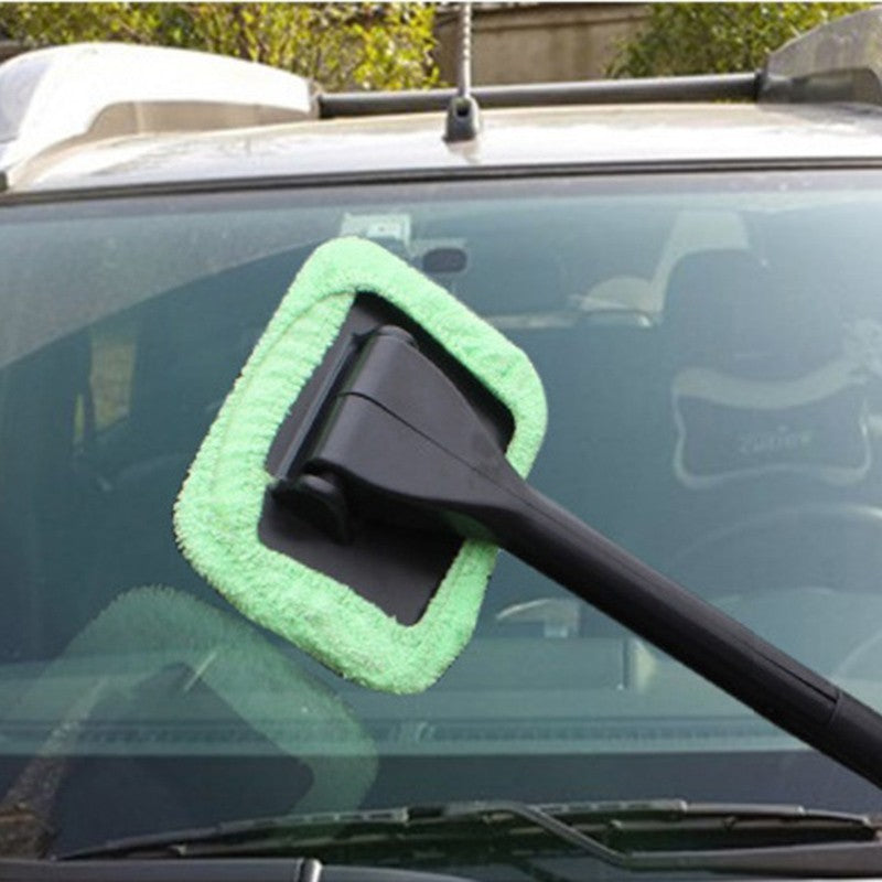 Car Windshield Cleaning Tool – Long Handle Microfiber Window Wiper Brush