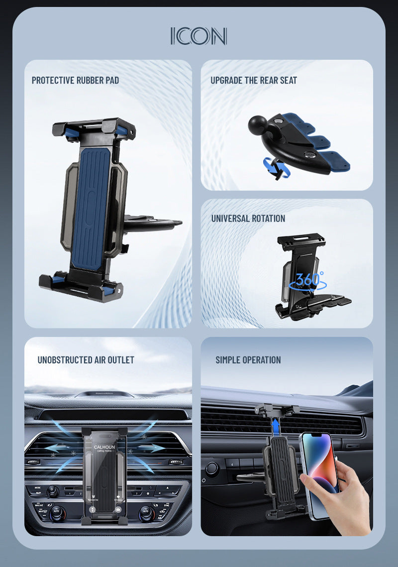 Car Mounted CD Hole Tablet Universal Phone Holder