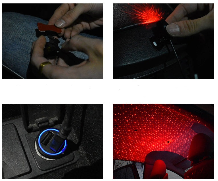 – USB Music Sound Control LED Roof Interior Decorative Atmosphere Lights