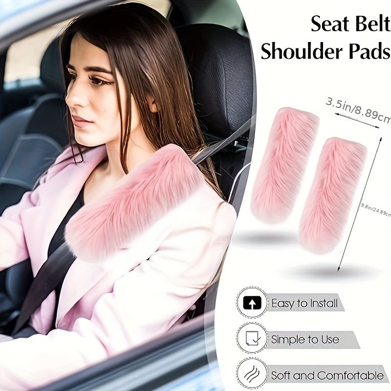 Pillow Talk on Wheels – Fluffy Steering Wheel Cover Set
