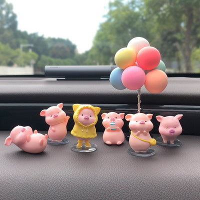 Cute Piggy Car Dashboard Decoration