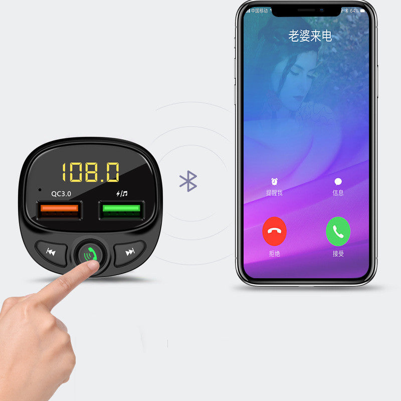 All-in-One Car Bluetooth Adapter with MP3 Support