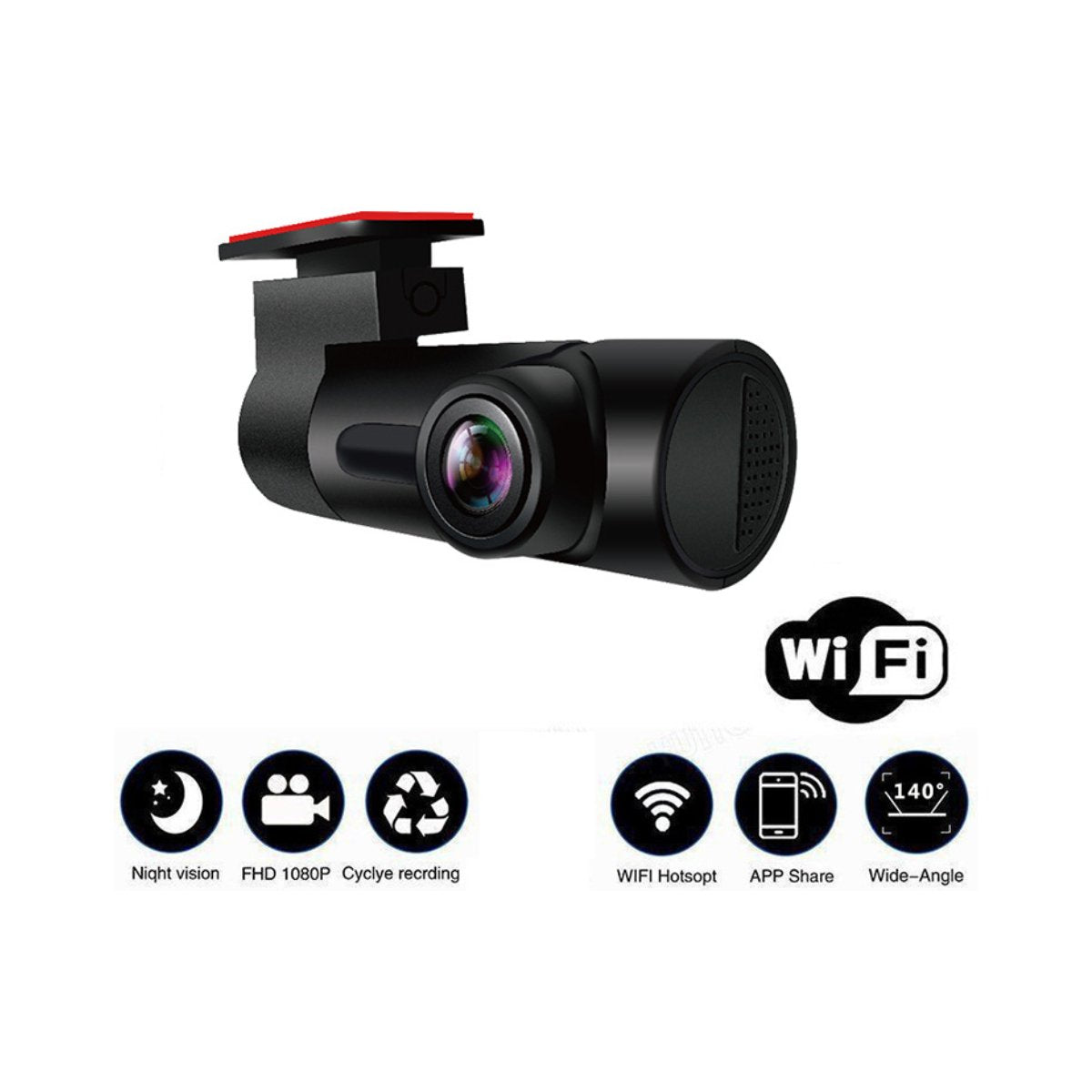 Wireless Dash Cam with Real-Time App Access