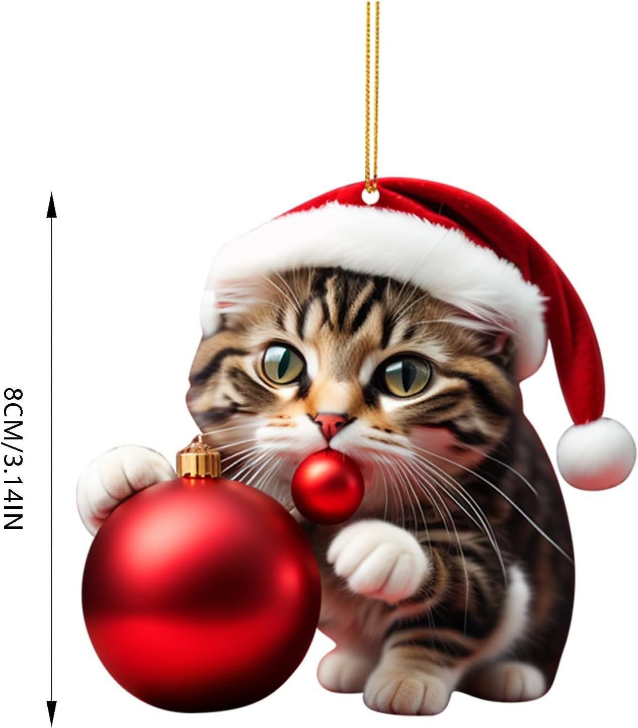 Christmas Kitty Car Pendant