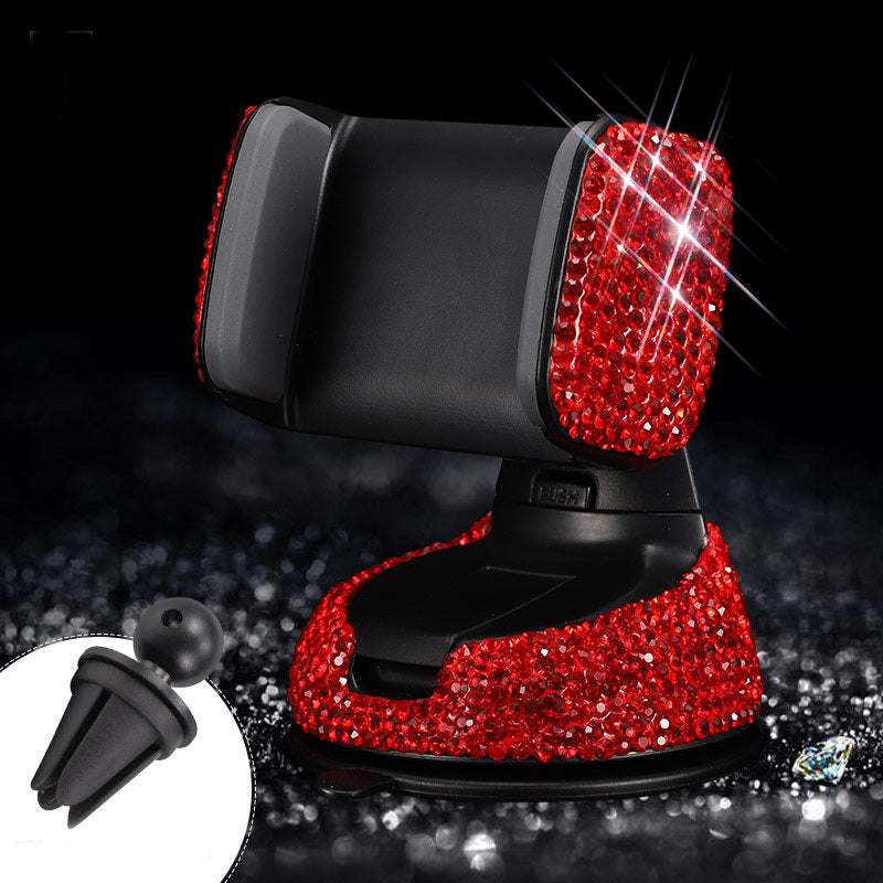Red Rhinestone Bling Car Accessories for Women