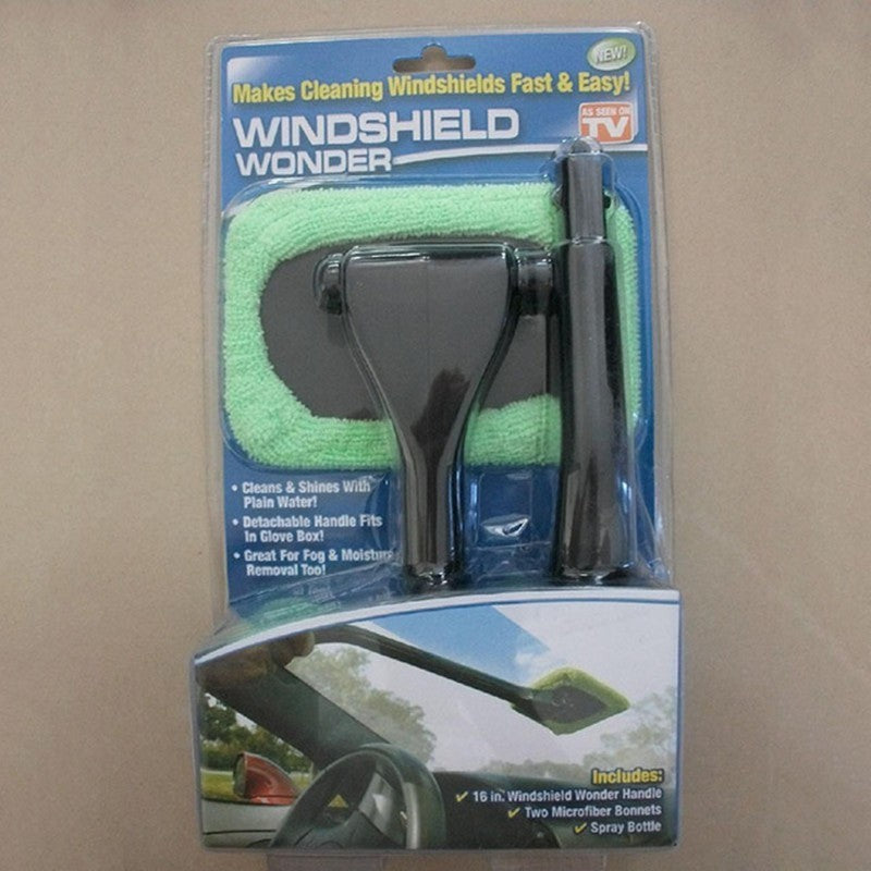 Car Windshield Cleaning Tool – Long Handle Microfiber Window Wiper Brush