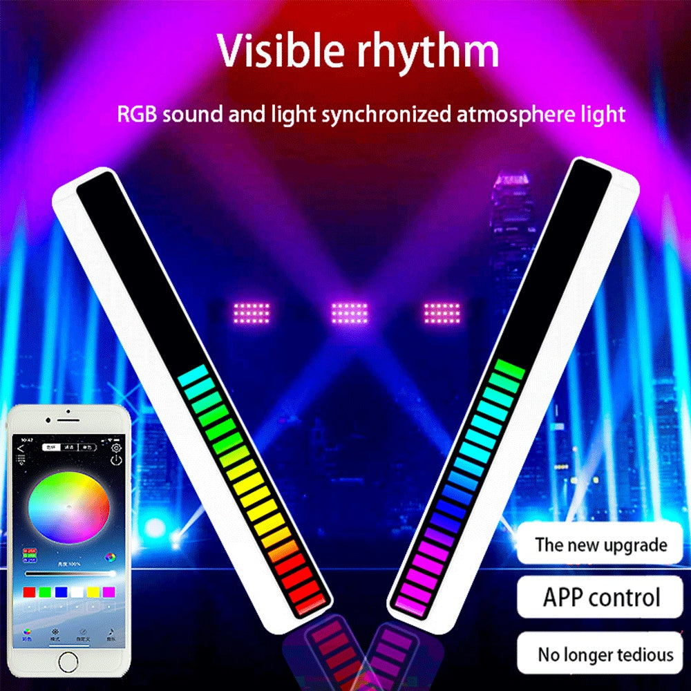 RGB Car Sound Control Ambient Light – 32-LED Voice-Activated Music Rhythm Lamp