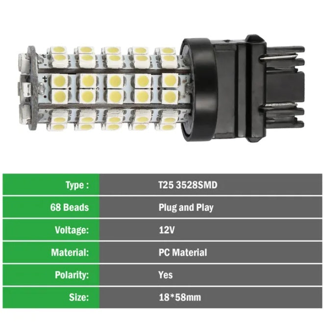 6000K Pure White LED Car Light
