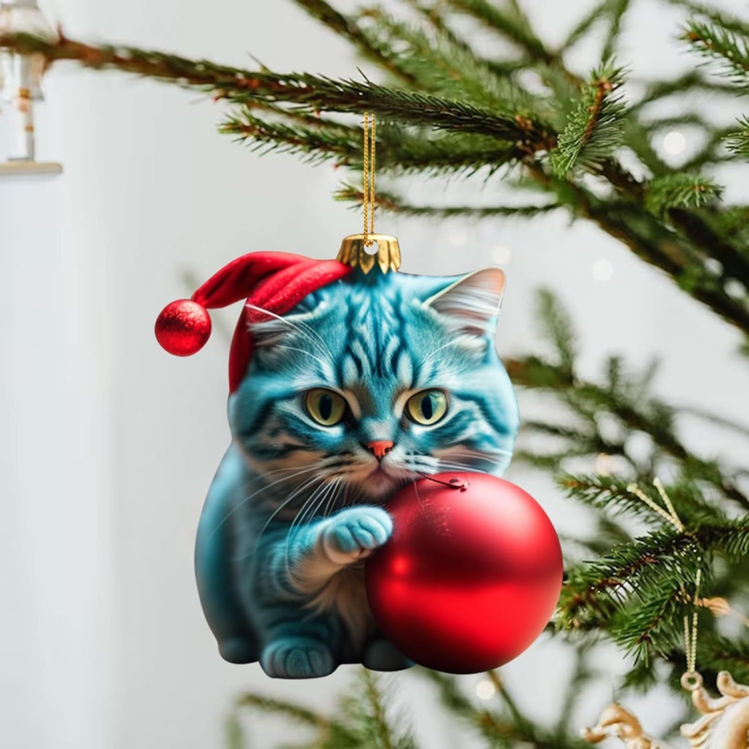 Christmas Kitty Car Pendant