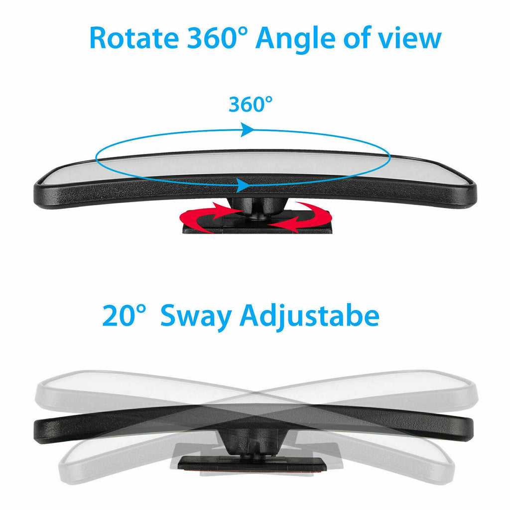 Set of 2 Stick-On 360° Blind Spot Mirrors – Wide Angle Rear View