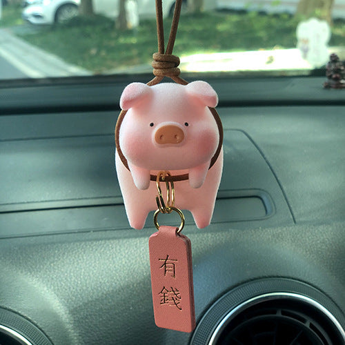 Cute Cartoon Pig Car Accessory