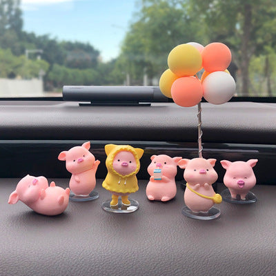 Cute Piggy Car Dashboard Decoration