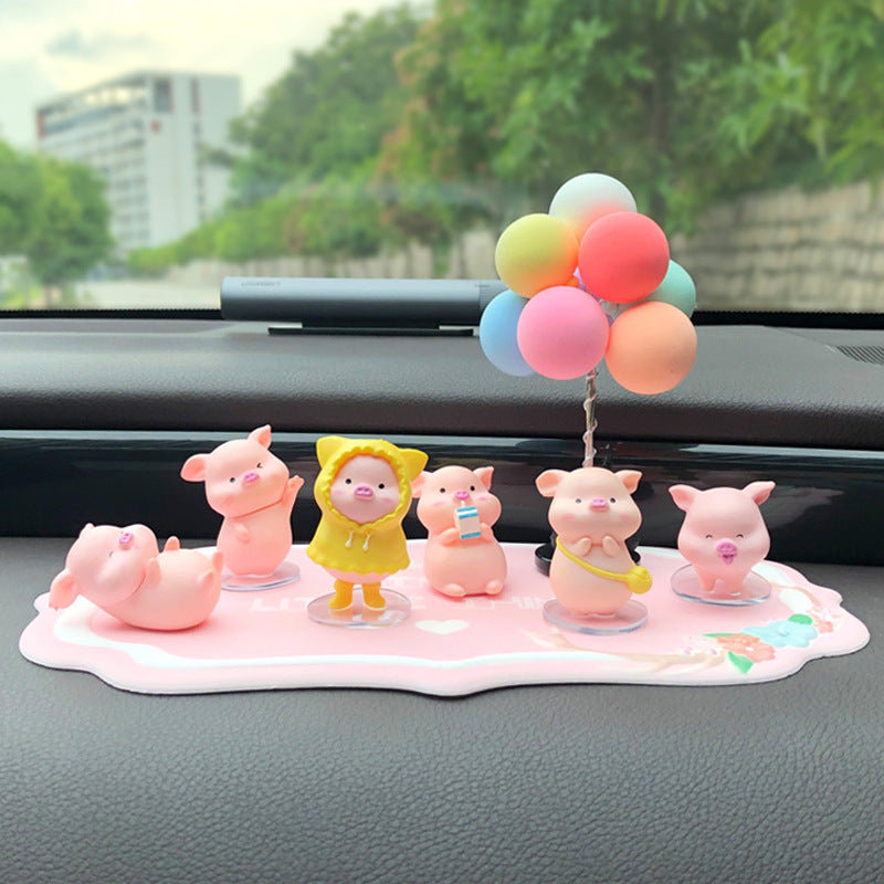 Cute Piggy Car Dashboard Decoration