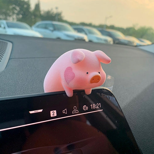 Cute Cartoon Pig Car Accessory