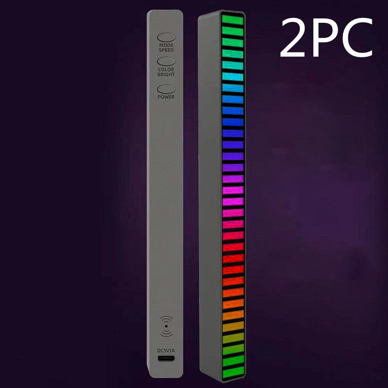 RGB Car Sound Control Ambient Light – 32-LED Voice-Activated Music Rhythm Lamp