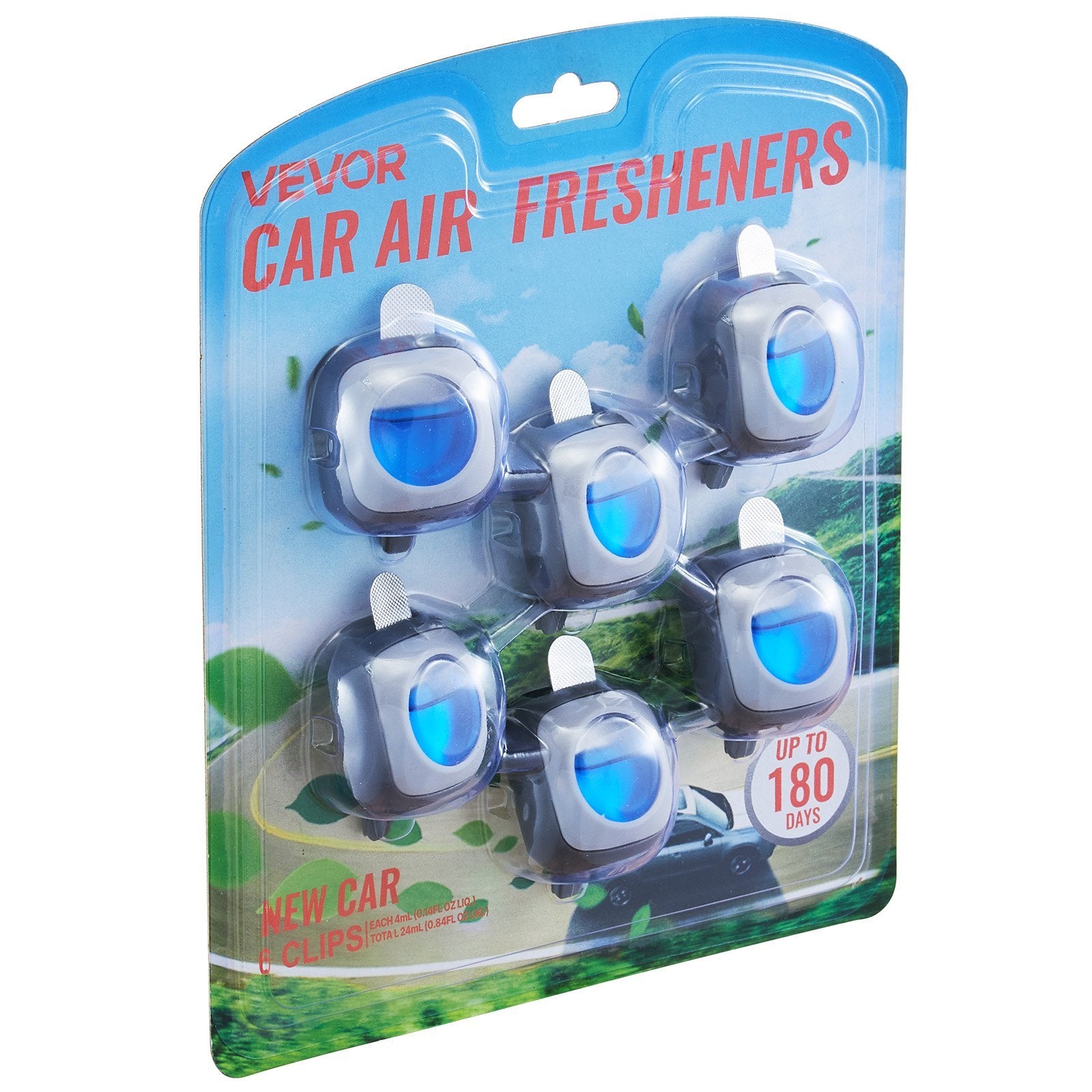 Car Air Freshener 6-Pack New Car Scent Vent Clip 4ml Each Vent Air Fresheners