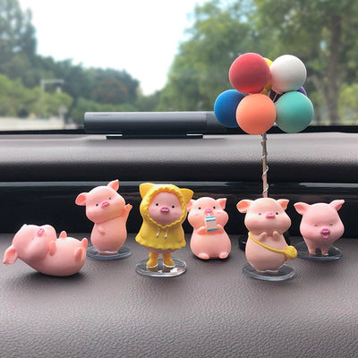 Cute Piggy Car Dashboard Decoration