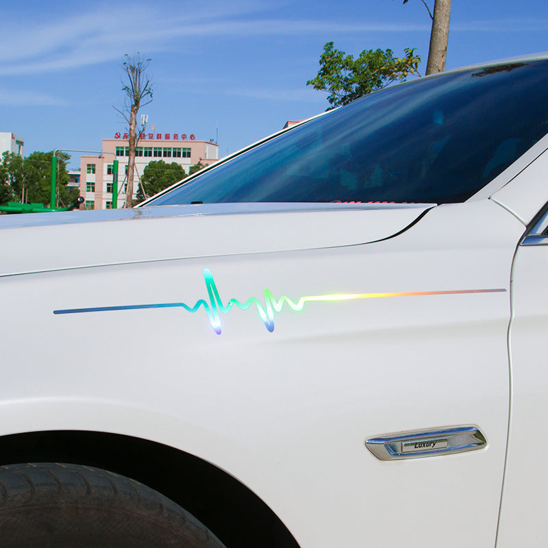 Sound Wave Electrocardiogram Car Sticker