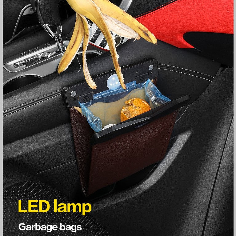 Luxe LED Car Waste Bin & Storage Hub