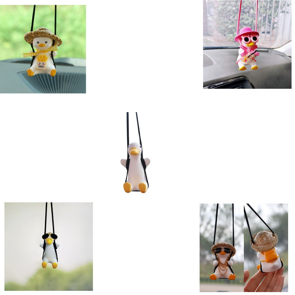 Swing Rearview Mirror Hanging Ornament for Girls & Car Interior Decoration