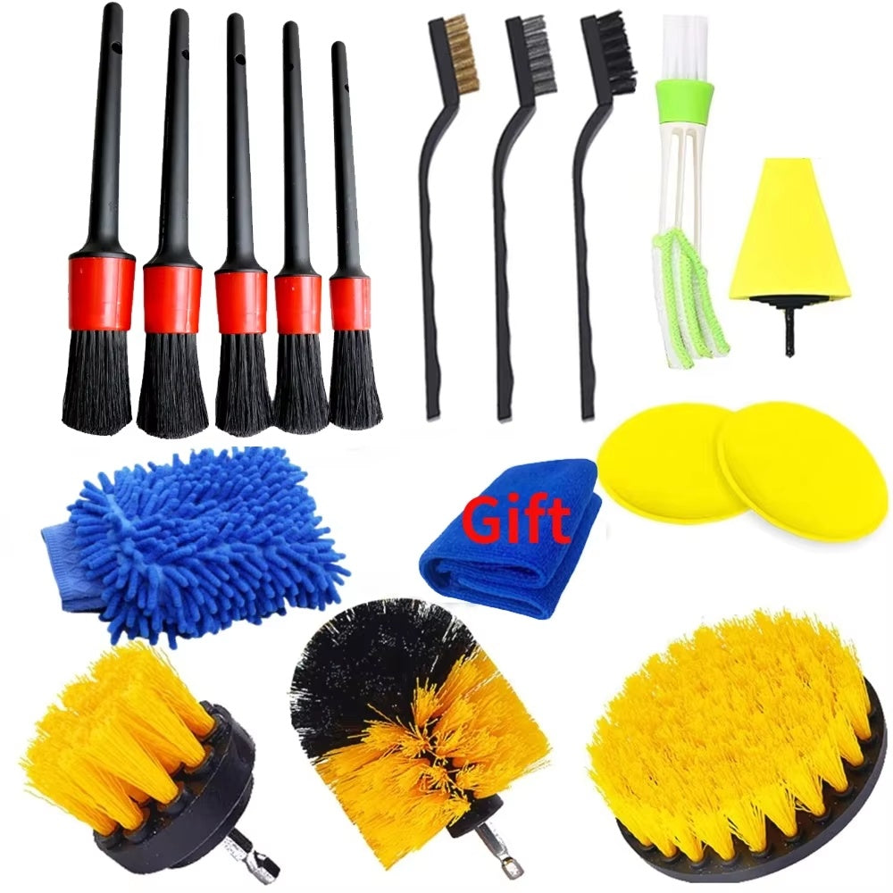17PCS Car Detailing Cleaning Brushes Kit