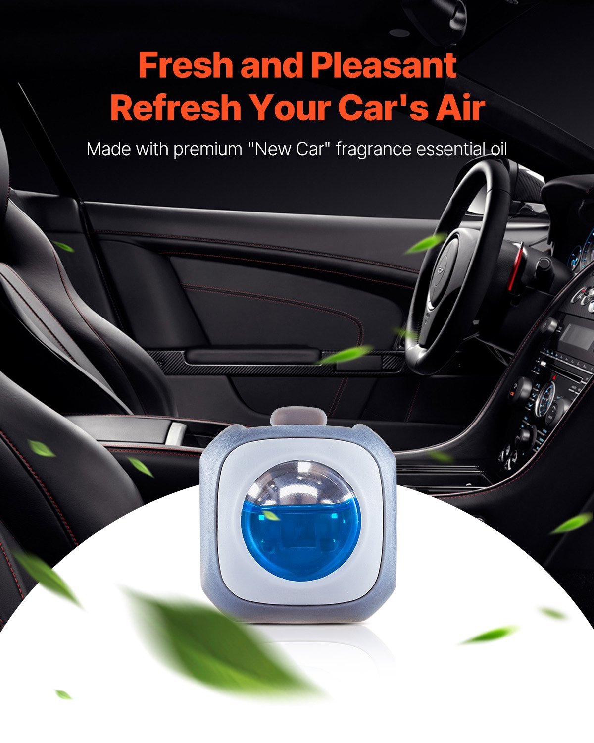 Car Air Freshener 6-Pack New Car Scent Vent Clip 4ml Each Vent Air Fresheners