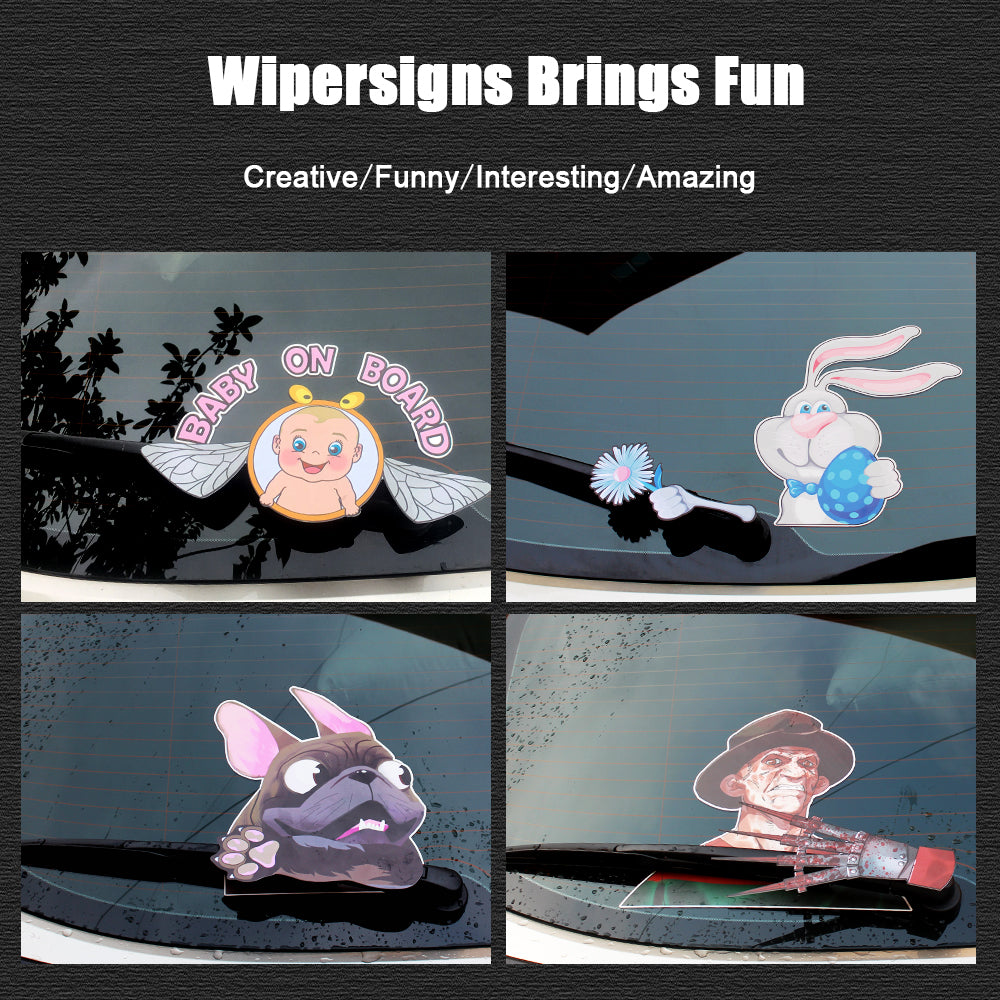 Wipe & Woof - Cute Dog with Collar Waving Wiper