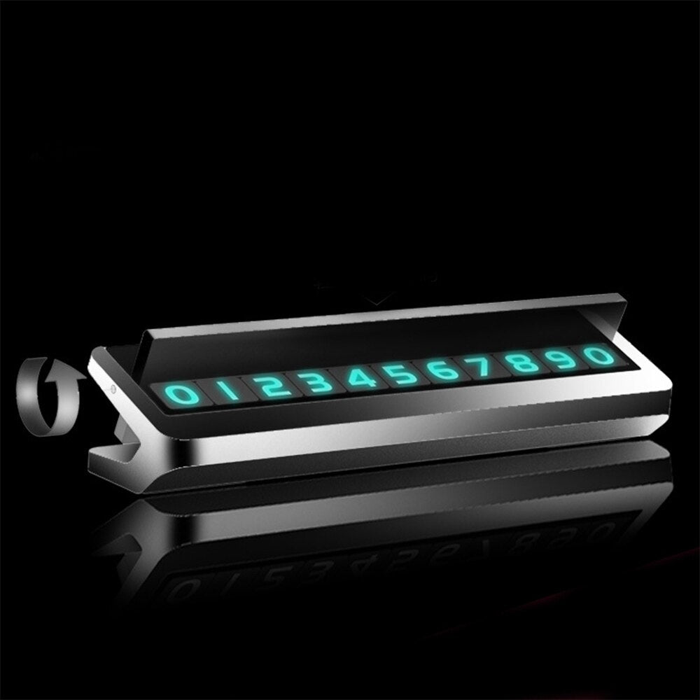Luxe Metal Parking Plate – Temporary Contact Card