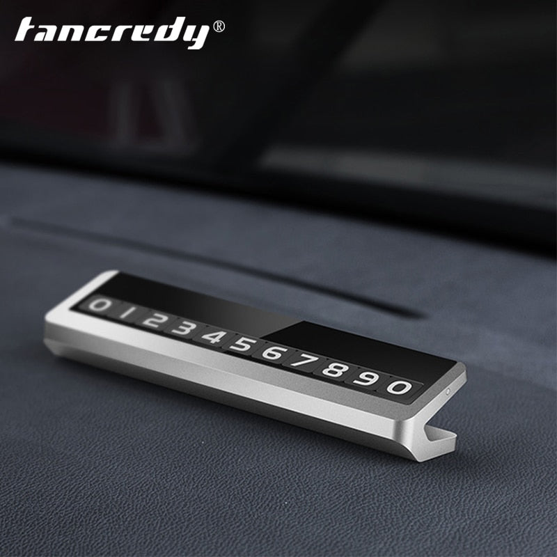 Luxe Metal Parking Plate – Temporary Contact Card
