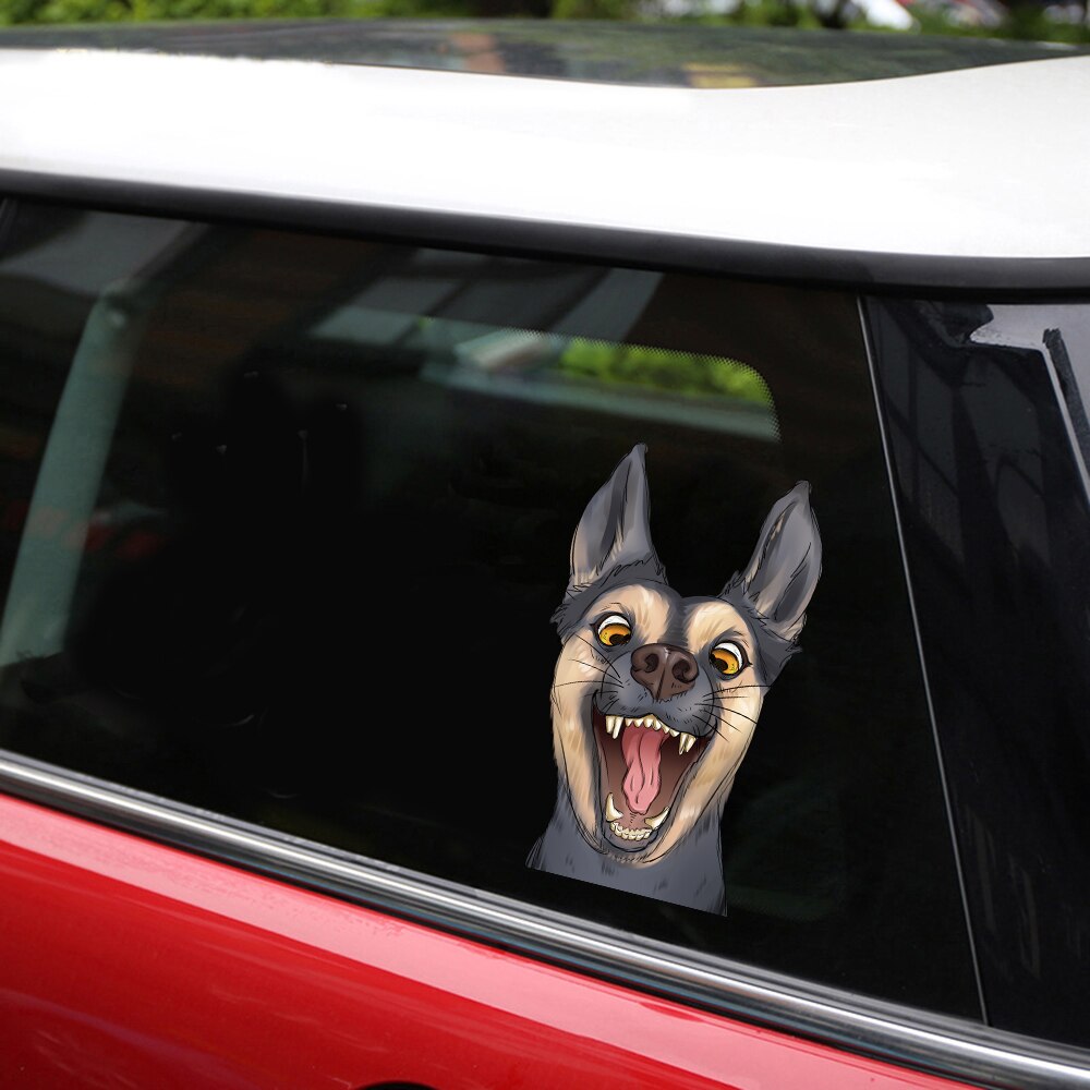 Woof & Wheels – Funny Dog Car Stickers- Removable & Reusable