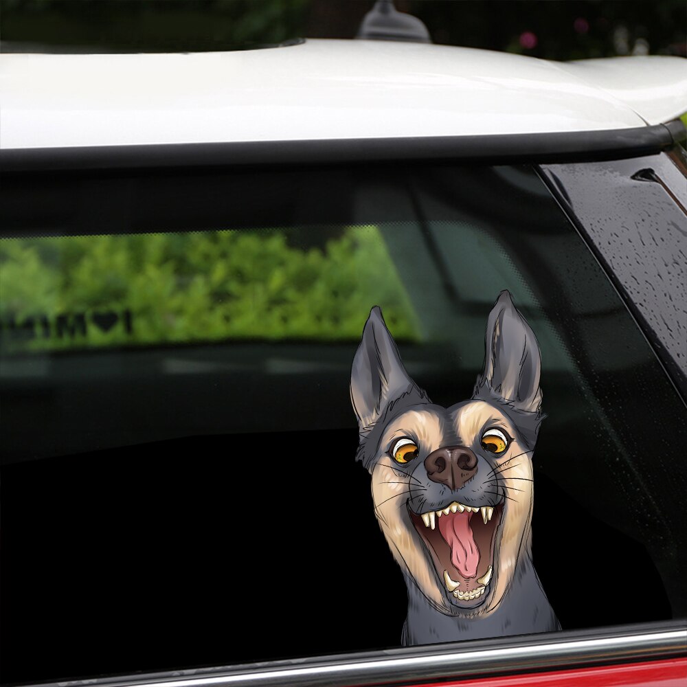 Woof & Wheels – Funny Dog Car Stickers- Removable & Reusable