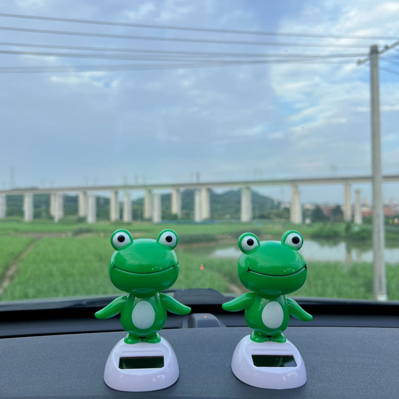 Solar Decoration Car Interior Decoration Frog Cute Doll Gift