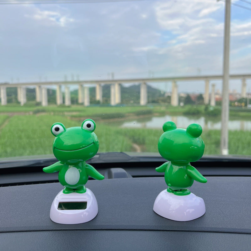 Solar Decoration Car Interior Decoration Frog Cute Doll Gift